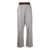 Φόρμα με διπλή ζώνη μέσης Trompe L’oeil «Red Grey» 662627TKM366100