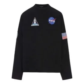 Φούτερ Balenciaga x NASA Space Multi-Patch «Μαύρο» 662496TKVD71070