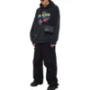 Φούτερ με κουκούλα 90/10, φαρδιά εφαρμογή «Washed Black» 674986TMVH41055