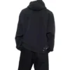 Φούτερ με κουκούλα 90/10, φαρδιά εφαρμογή «Washed Black» 674986TMVH41055