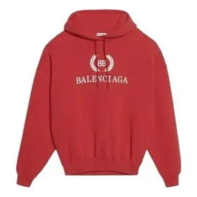 Φούτερ με κουκούλα από βαμβάκι με λογότυπο BB σε υπερμεγέθη στυλ “Red” 547765TCV316400