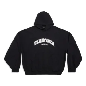 Φούτερ με κουκούλα Back Flip Round Oversized «Μαύρο Λευκό» 761458TPVG11070