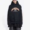 Φούτερ με κουκούλα Balenciaga, φαρδιά γραμμή «Black» 674986TLVJ21074