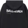 Φούτερ με κουκούλα Balenciaga με χειροποίητο σχέδιο, μεσαία εφαρμογή «Μαύρο» 600583TOVO61070