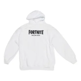 Φούτερ με κουκούλα Balenciaga x FORTNITE, μεσαία εφαρμογή «Λευκό» 600583TLVO49040