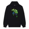 Φούτερ με κουκούλα Balenciaga x Marvel Hulk, μέτρια εφαρμογή «Μαύρο» 600583TLV581000