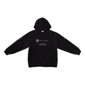 Φούτερ με κουκούλα Balenciaga x WFP, μεσαία εφαρμογή “Black” 600583TMVL11070