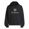 Φούτερ με κουκούλα BB Be Different Popover «Μαύρο Λευκό» 720406TNVB41070