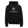 Φούτερ με κουκούλα BB Be Different Popover «Μαύρο Λευκό» 720426TNVV11070