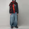 Φούτερ με κουκούλα BB Be Different Popover «Μαύρο Λευκό» 720426TNVV11070