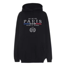 Φούτερ με κουκούλα BB Paris Flag από βαμβάκι «Μαύρο» 570811TGV681000