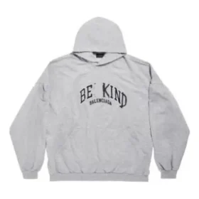 Φούτερ με κουκούλα Be Kind, φαρδιά γραμμή “Grey” 761458TPVD61167