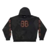 Φούτερ με κουκούλα Crypto, μεσαία εφαρμογή «Black Faded» 742603TOVN71055