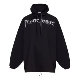 Φούτερ με κουκούλα Femme Fatale Oversized «Μαύρο» 482217TTK141000