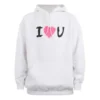Φούτερ με κουκούλα «I Love U» «Λευκό» 570811TJVL69040