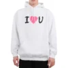 Φούτερ με κουκούλα «I Love U» «Λευκό» 570811TJVL69040