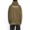 Φούτερ με κουκούλα και φαρδιά εφαρμογή «Khaki» 620973TKVI92463