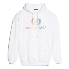 Φούτερ με κουκούλα και λογότυπο Rainbow, λευκό 570798TEV509044