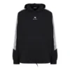 Φούτερ με κουκούλα και ριγέ μανίκια Sporty B, Oversized “Μαύρο Λευκό” 704023TMVG23869