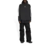 Φούτερ με κουκούλα και ριγέ μανίκια Sporty B, Oversized “Μαύρο Λευκό” 704023TMVG23869