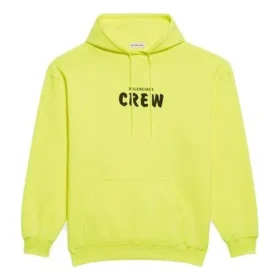 Φούτερ με κουκούλα και τύπωμα Crew, κίτρινο 578135TIV757072