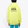 Φούτερ με κουκούλα και τύπωμα Crew, κίτρινο 578135TIV757072