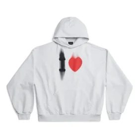 Φούτερ με κουκούλα με μεσαία εφαρμογή “Λευκό” 742603TOVH59081