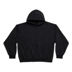 Φούτερ με κουκούλα, μεσαία εφαρμογή «Black Faded» 742603TOVF39034