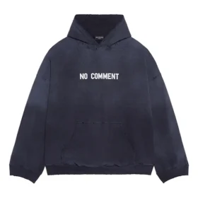 Φούτερ με κουκούλα No Comment, φαρδιά γραμμή «Navy Blue» 674986TLVG43967