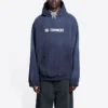 Φούτερ με κουκούλα No Comment, φαρδιά γραμμή «Navy Blue» 674986TLVG43967