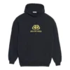 Φούτερ με κουκούλα Oversized Interlocked BB «Μαύρο-Κίτρινο» 578138TEV191361