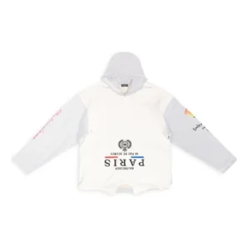 Φούτερ με κουκούλα Paris Upside Down Oversized “White” 698156TMVD19000