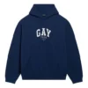 Φούτερ με κουκούλα Pride, φαρδιά γραμμή “Navy” 651799TLV548561