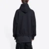 Φούτερ με κουκούλα Qixi Wide Fit “Black” 674986TLVC21070