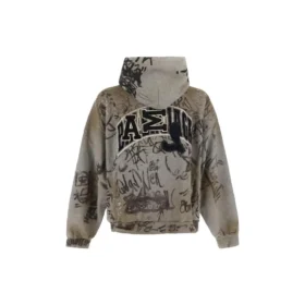 Φούτερ με κουκούλα Scribbled Medium Fit «Grey» 744457TOVA81300