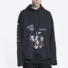 Φούτερ με κουκούλα Speed Hunters Upside Down Oversized «Black Faded» 698156TMVD11000