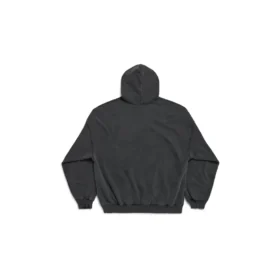 Φούτερ με κουκούλα «The Capital Of Fashion» Large Fit «Black Faded» 803265TRVN41048