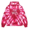 Φούτερ με κουκούλα Tie-Dye για την Ημέρα του Αγίου Βαλεντίνου, φαρδιά γραμμή “Red” 675003TLVI86802