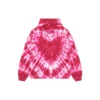 Φούτερ με κουκούλα Tie-Dye για την Ημέρα του Αγίου Βαλεντίνου, φαρδιά γραμμή “Red” 675003TLVI86802