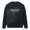 Φούτερ με στρογγυλό λαιμό «Washed Black Yellow» της Worldwide Retail Therapy 676629TLVA91361