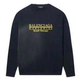 Φούτερ με στρογγυλό λαιμό «Washed Black Yellow» της Worldwide Retail Therapy 676629TLVA91361