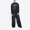 Φούτερ με στρογγυλό λαιμό «Washed Black Yellow» της Worldwide Retail Therapy 676629TLVA91361