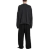 Φούτερ με τρύπες και στρογγυλό λαιμό, Oversized “Black Faded” 762718TPVD91055