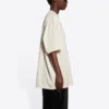 FW21 Couture Πουλόβερ με στρογγυλό λαιμό, τυπωμένα γράμματα σε τετράγωνο σχήμα, κοντά μανίκια, μπεζ 651795TJV900905