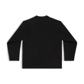 FW23 Ζακέτα «Μαύρο πλεκτό από μαλλί διπλής όψης» 771671T16751000