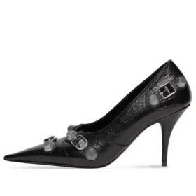 Γόβες Cagole 90mm «Black Arena Lambskin» 714252WAD4E1081