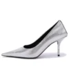 Γόβες με ανάγλυφο τετράγωνο σχέδιο «Silver» 572879WBB208100