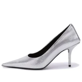 Γόβες με ανάγλυφο τετράγωνο σχέδιο «Silver» 572879WBB208100