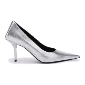 Γόβες με ανάγλυφο τετράγωνο σχέδιο «Silver» 572879WBB208100