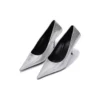 Γόβες με ανάγλυφο τετράγωνο σχέδιο «Silver» 572879WBB208100